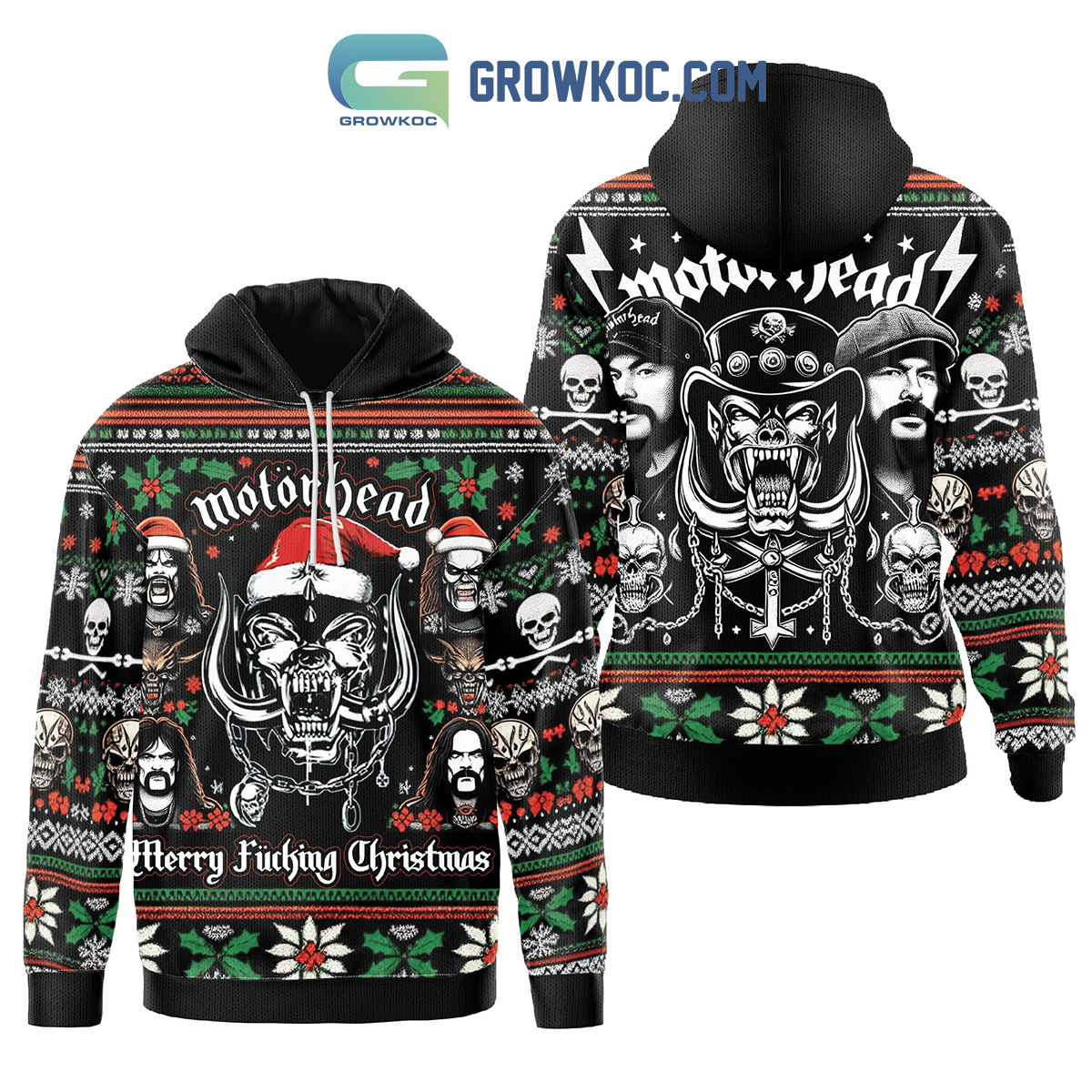 Motorhead Merry Rocking Christmas Hoodie Shirts2B1 kNu6O