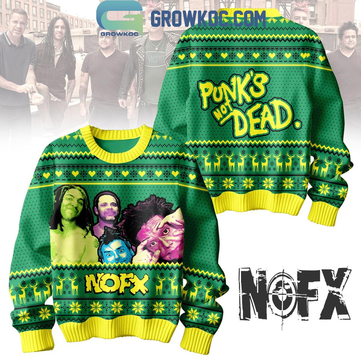 NOFX Punks Not Dead Yet 2024 Best Fan Christmas Ugly Sweater 1 4Zcvr