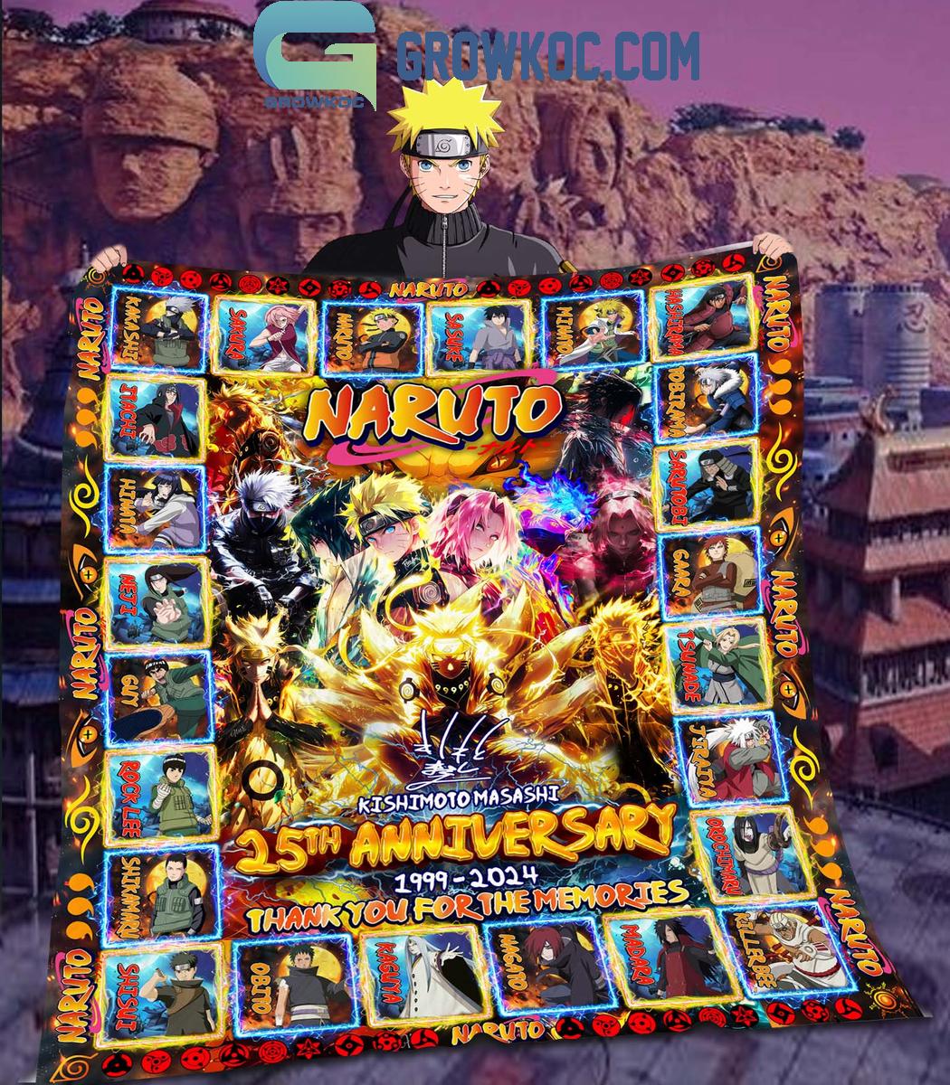 Naruto Kishimoto Masashi 25th Anniversary Thank You Fleece Blanket Quilt 1 gRt0w