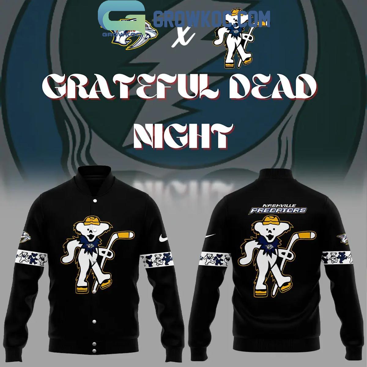 Nashville Predators Grateful Dead Celebration 2024 Baseball Jacket 1 W2G33