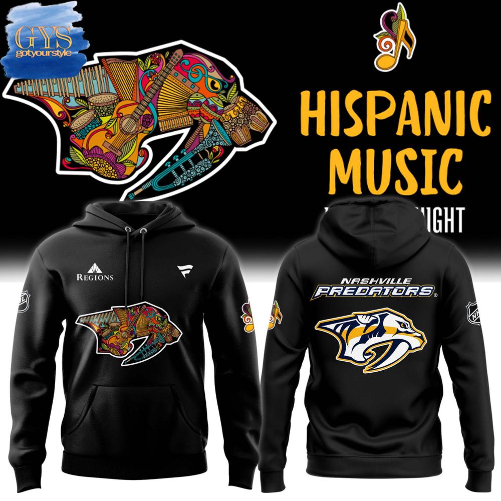 Nashville Predators Hispanic Music Heritage Night 2024 Hoodie 1