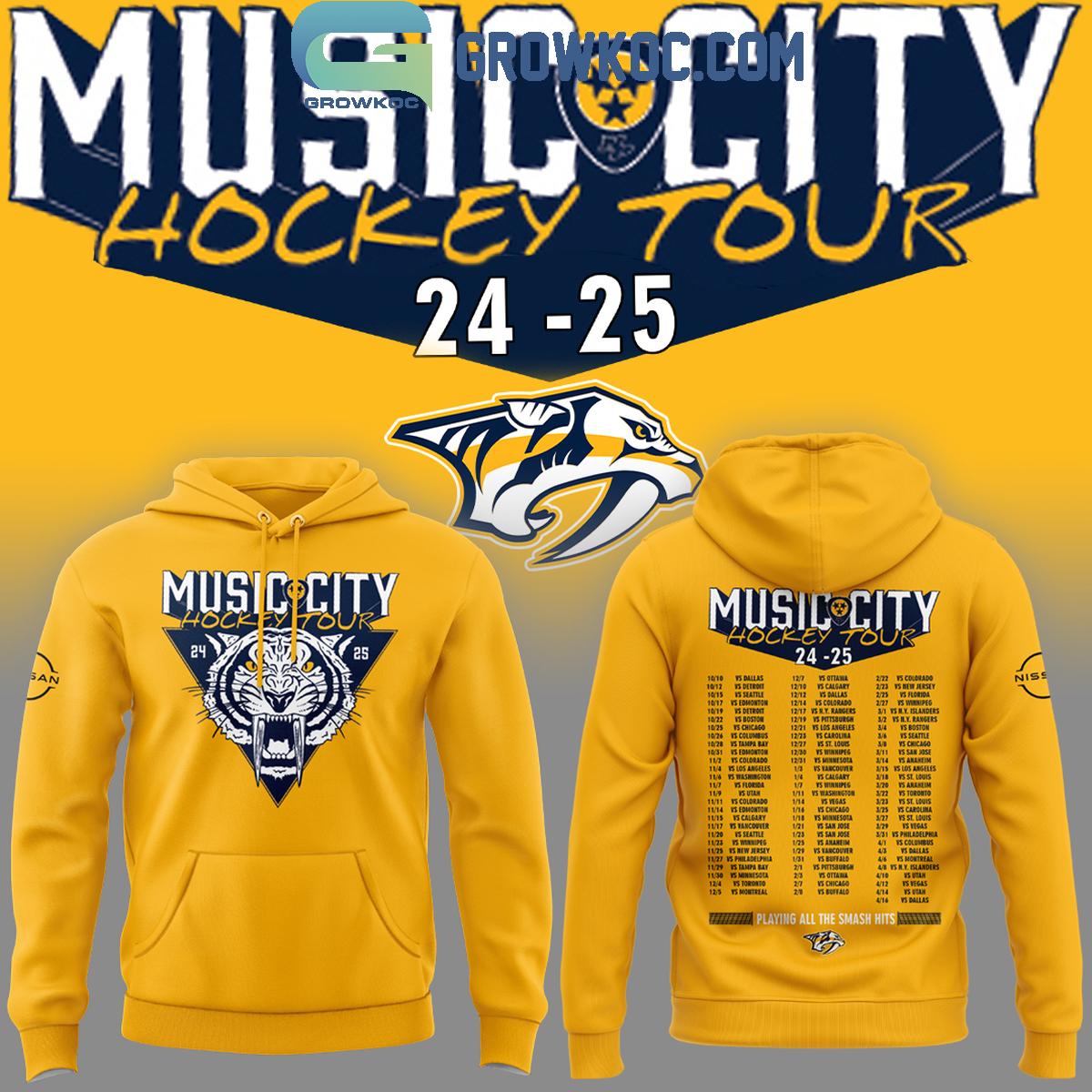 Nashville Predators Music City Hockey Hoodie T Shirt 1 XXaNd