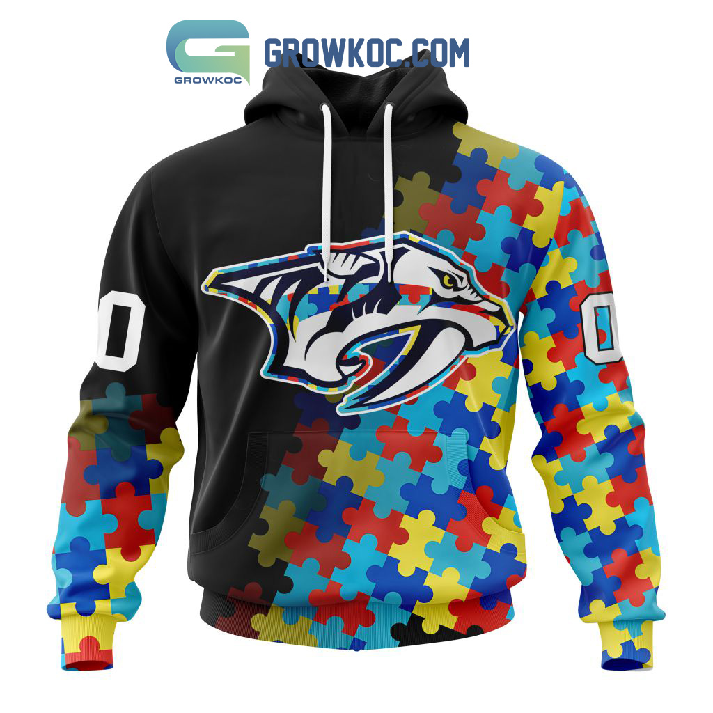Nashville Predators Puzzle Design Autism Awareness Personalized Hoodie Shirts2B1 T1hq9