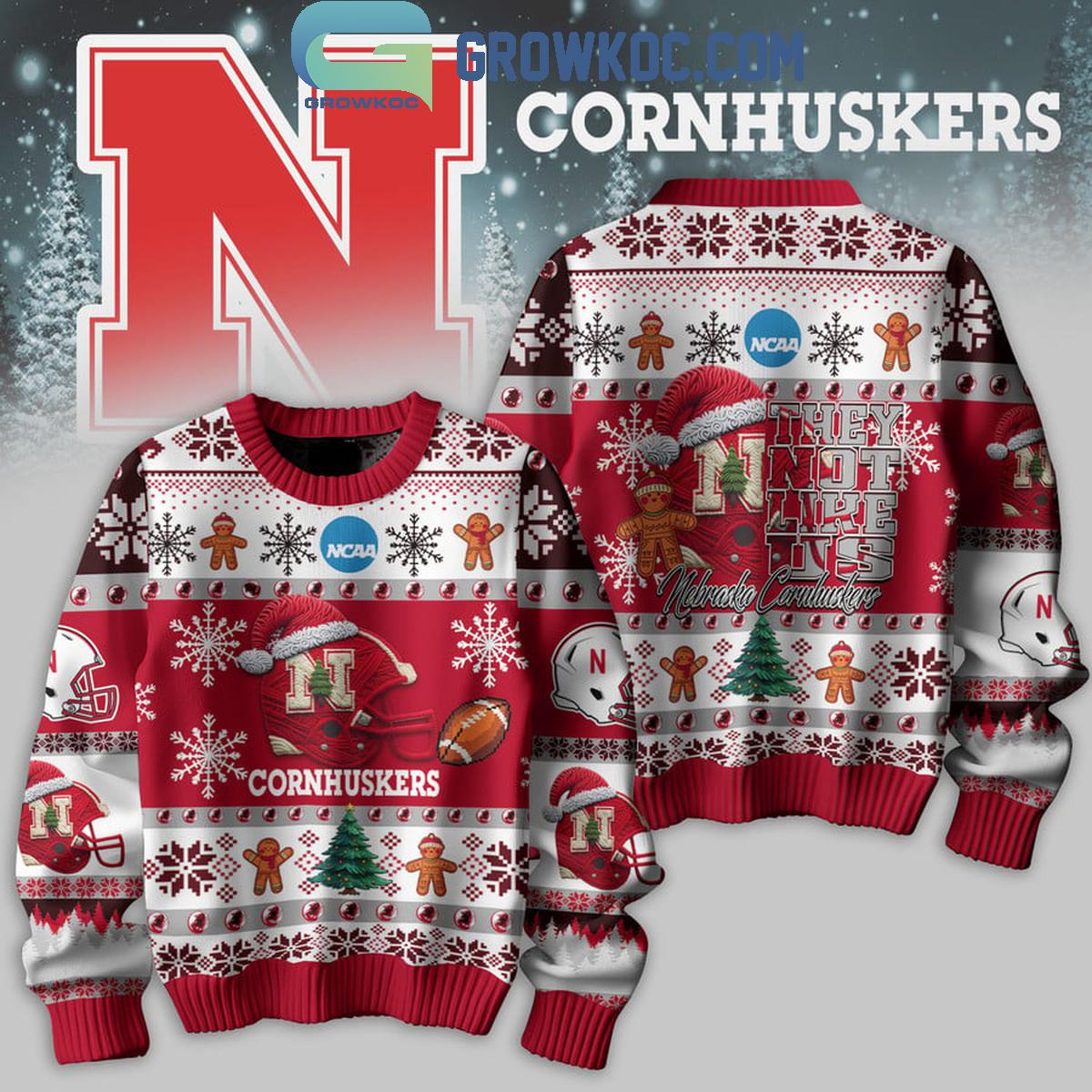 Nebraska Cornhuskers Football They Not Like Us Christmas Ugly Sweater 1 S4Nu8