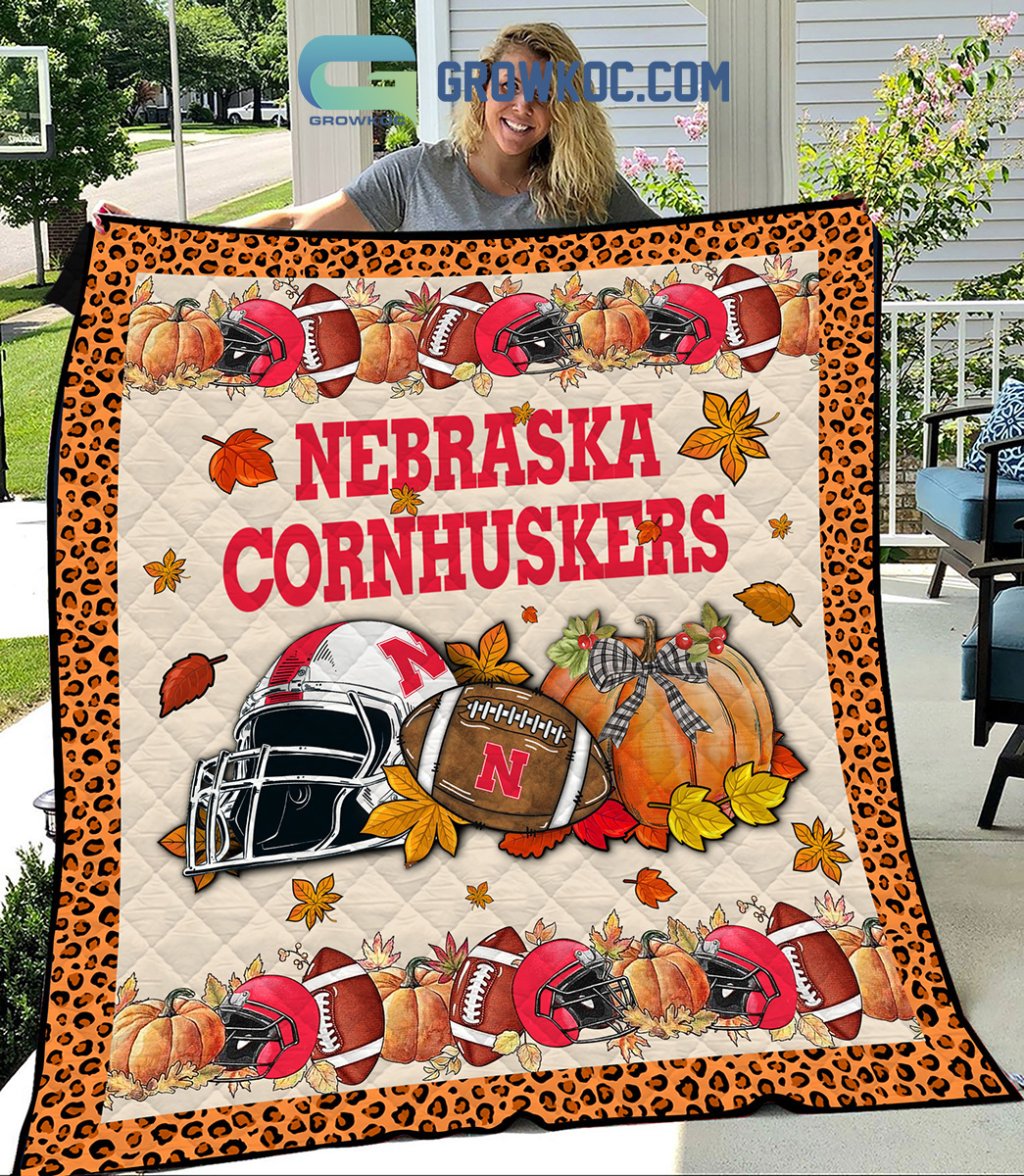 Nebraska Cornhuskers NCAA Football Welcome Fall Pumpkin Halloween Fleece Blanket Quilt2B1 w1xjN Nebraska Cornhuskers NCAA Football Welcome Fall Pumpkin Halloween Fleece Blanket Quilt2B1 w1xjN