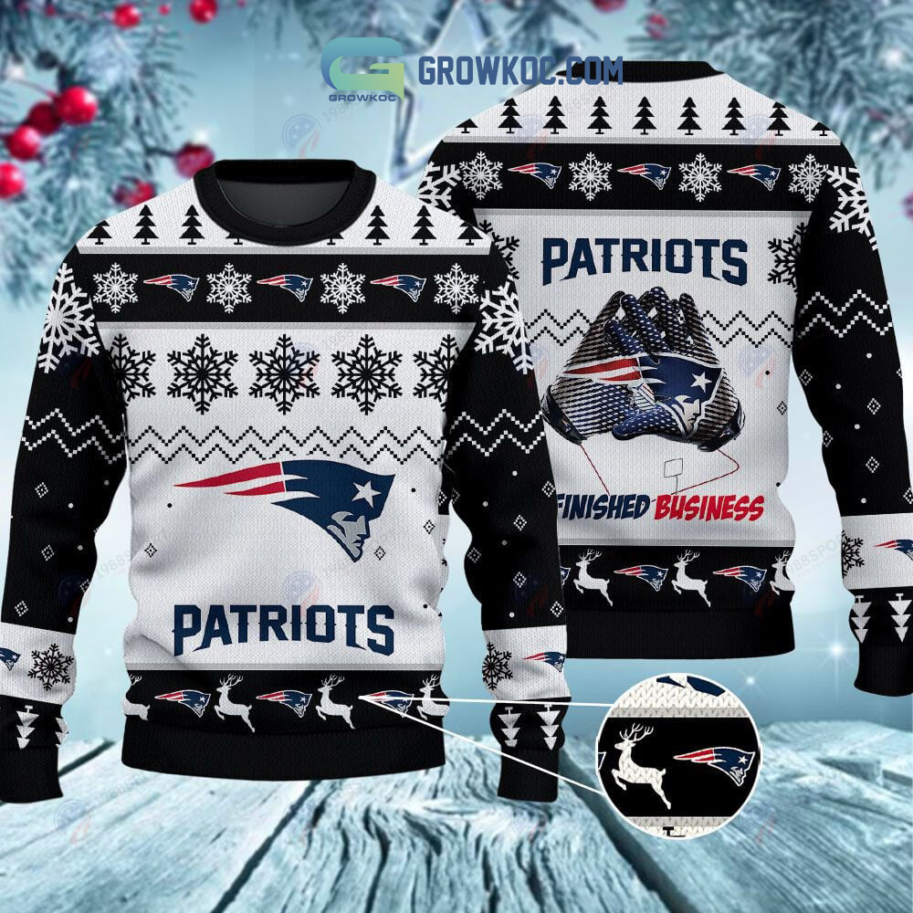 New England Patriots Finished Business Christmas Ugly Sweater2B1 ViEAv