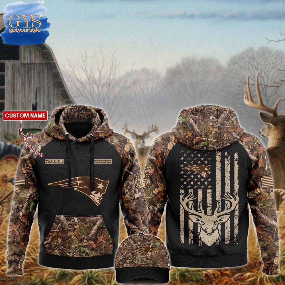New England Patriots NFL x Hunting 2024 Limited Edition Hoodie 1