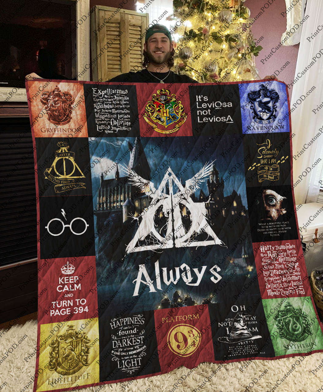 New Harry Potter Personalized Quilt Bedding Set Great for Bedroom Decor and Family Gifts 0