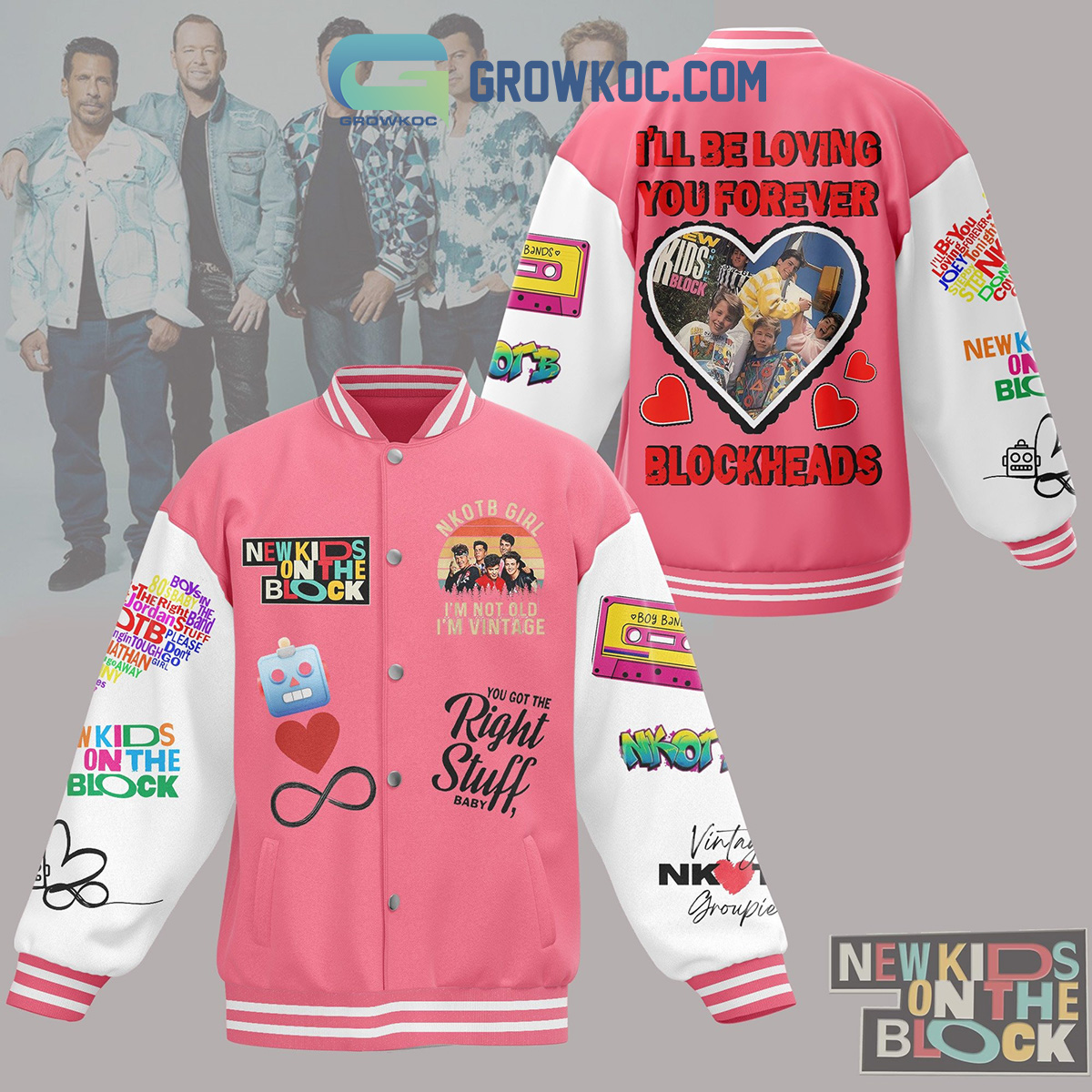 New Kids On The Block Blockhead Valentine Baseball Jacket2B1 4SGzS