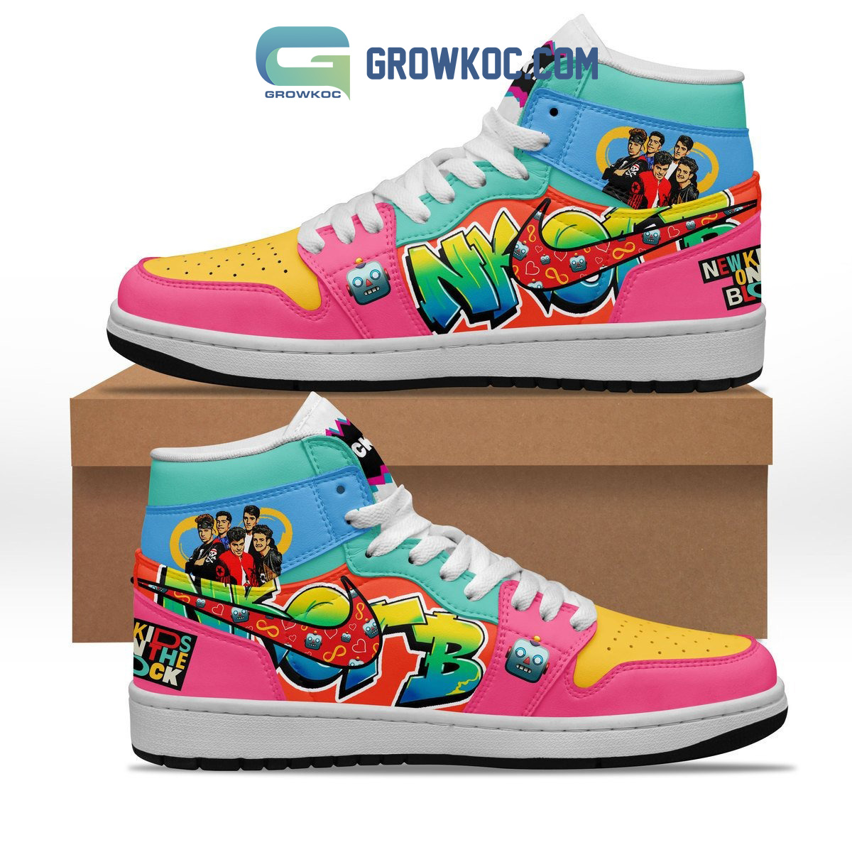 New Kids On The Block Fan Air Jordan 1 Shoe2B1 o4bkc