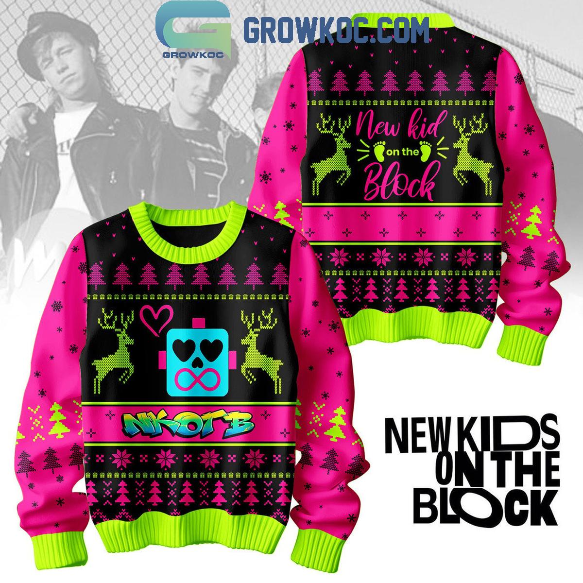 New Kids On The Block Legends Pop Merry Christmas 2024 Ugly Sweater 1 yyu6N