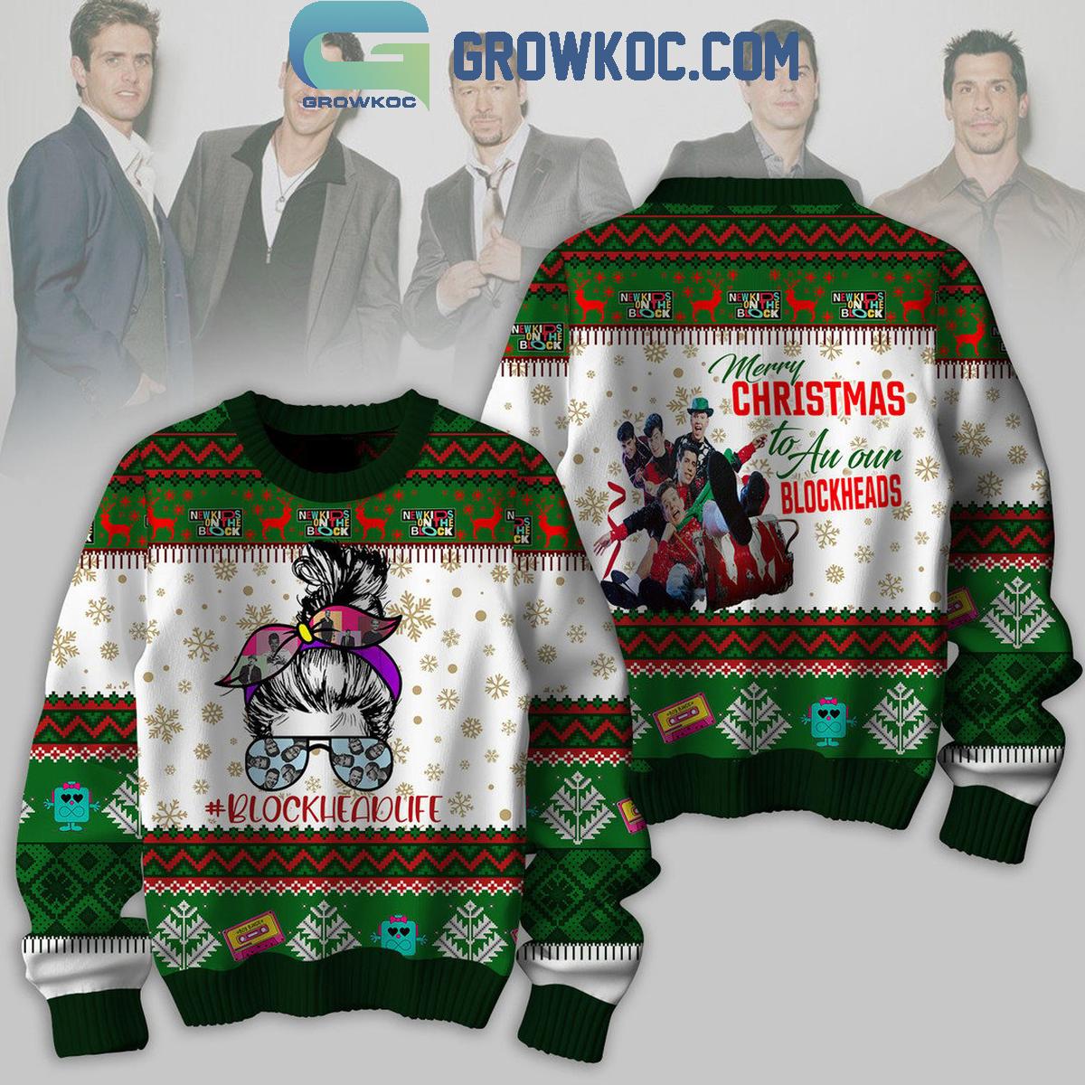 New Kids On The Block Merry Christmas To All Our Blockheads Ugly Sweater 1 aYRrj