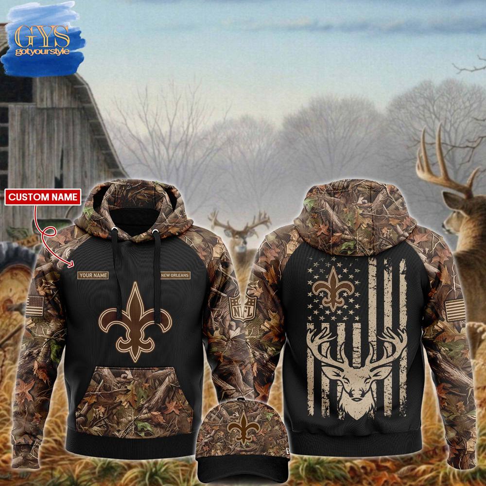 New Orleans Saints NFL x Hunting 2024 Limited Edition Hoodie 1