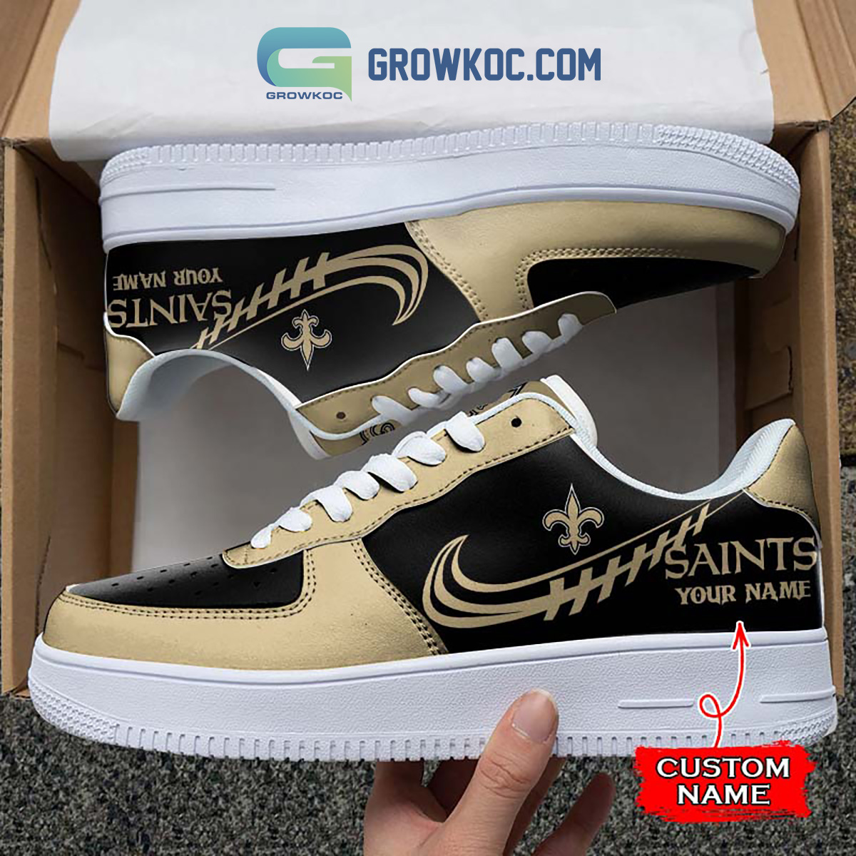 New Orleans Saints Personalized Air Force 1 Sneaker2B1 3yN31