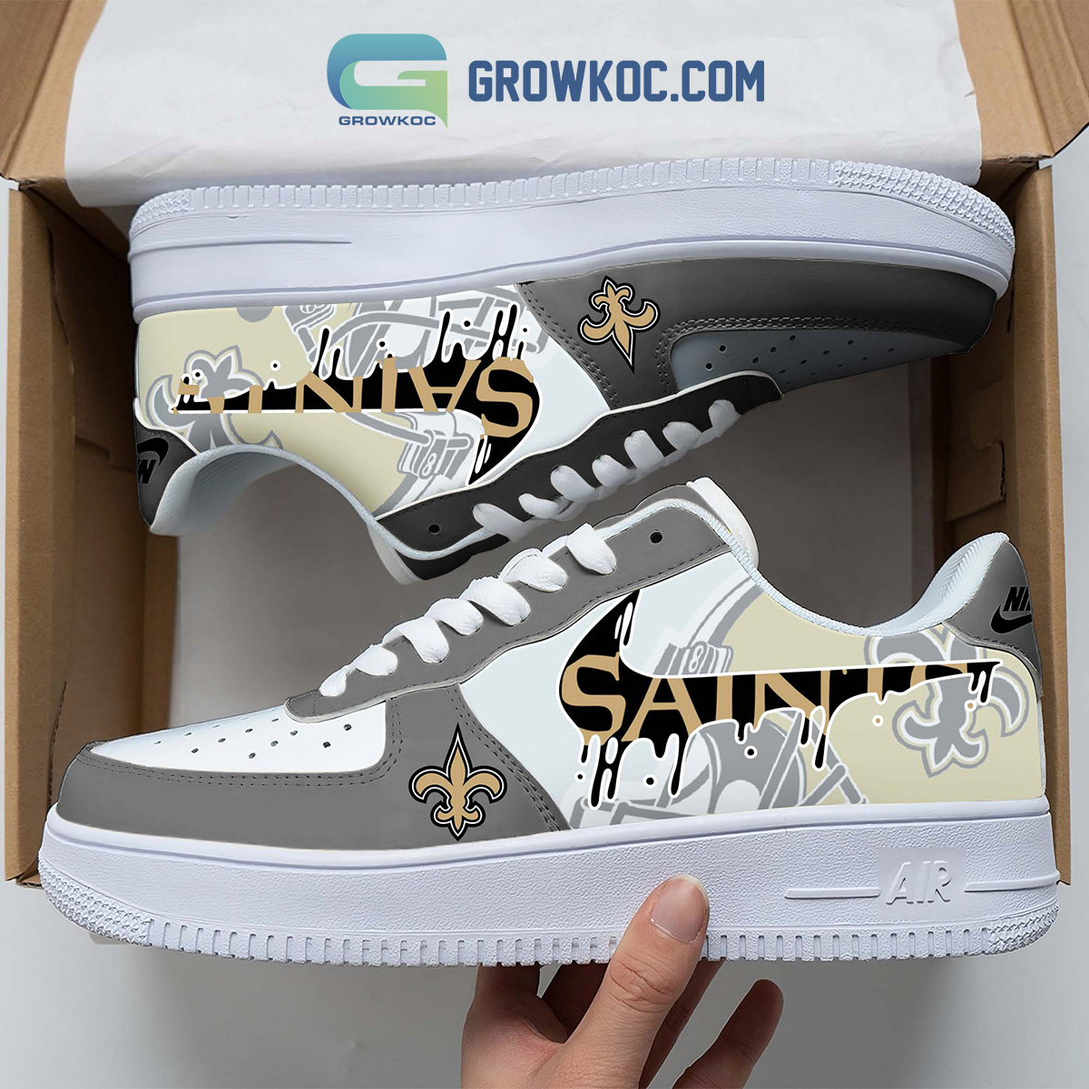 New Orleans Saints Team Logo Fan Air Force 1 Shoes2B1 KmUht