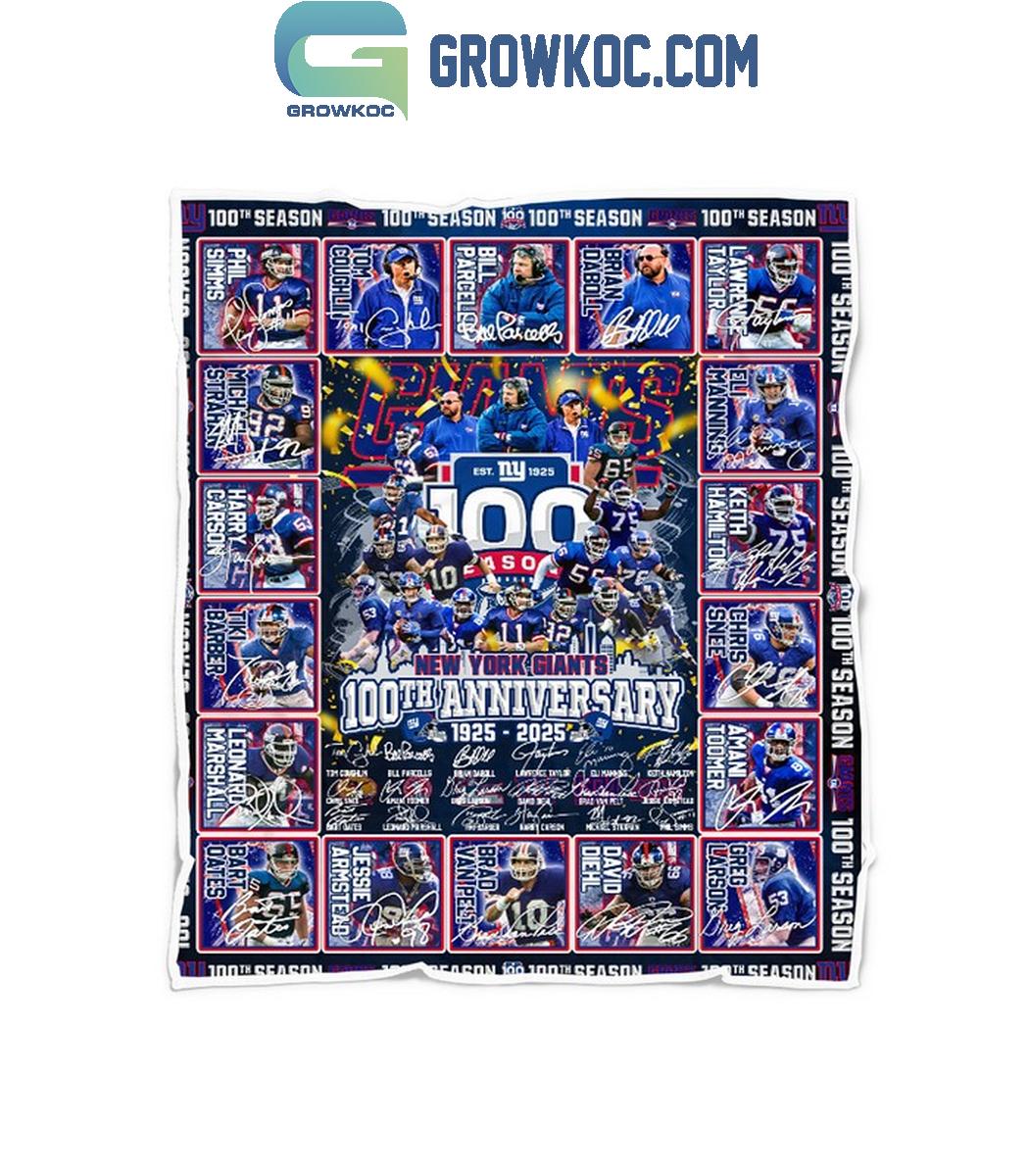 New York Giants 100th Anniversary 1925 2025 Fleece Blanket Quilt 1 jysmI New York Giants 100th Anniversary 1925 2025 Fleece Blanket Quilt 1 jysmI