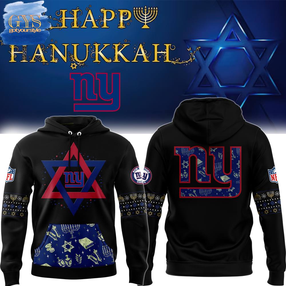 New York Giants 2024 Hanukkah Holliday Premium Limited Hoodie 1