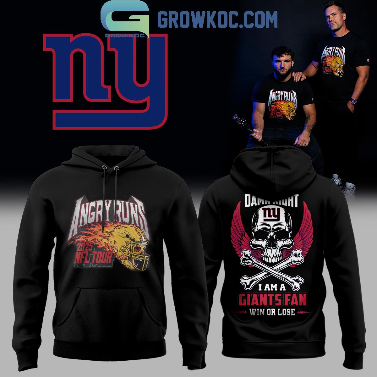 New York Giants Angry Runs 2025 NFL Tour Hoodie Shirt 1 526Xn