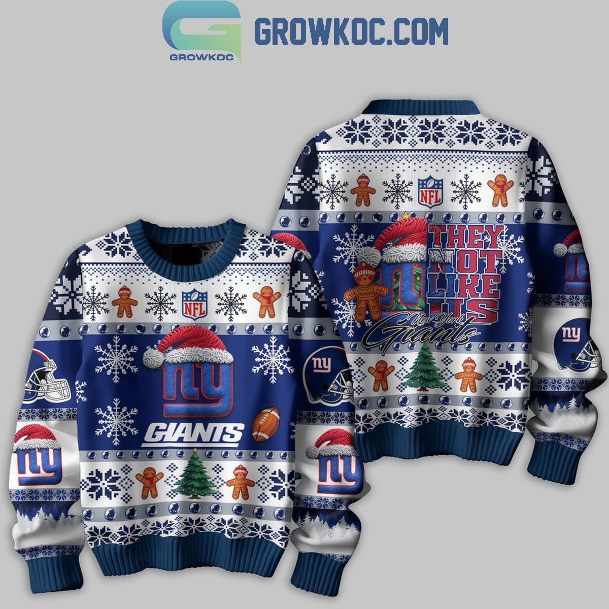 New York Giants They Not Like Us Christmas Happy Holidays Ugly Sweater 1 E4j4r