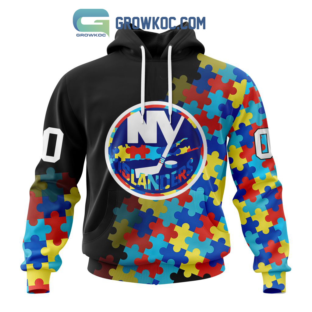 New York Islanders Puzzle Design Autism Awareness Personalized Hoodie Shirts2B1 gwl5B