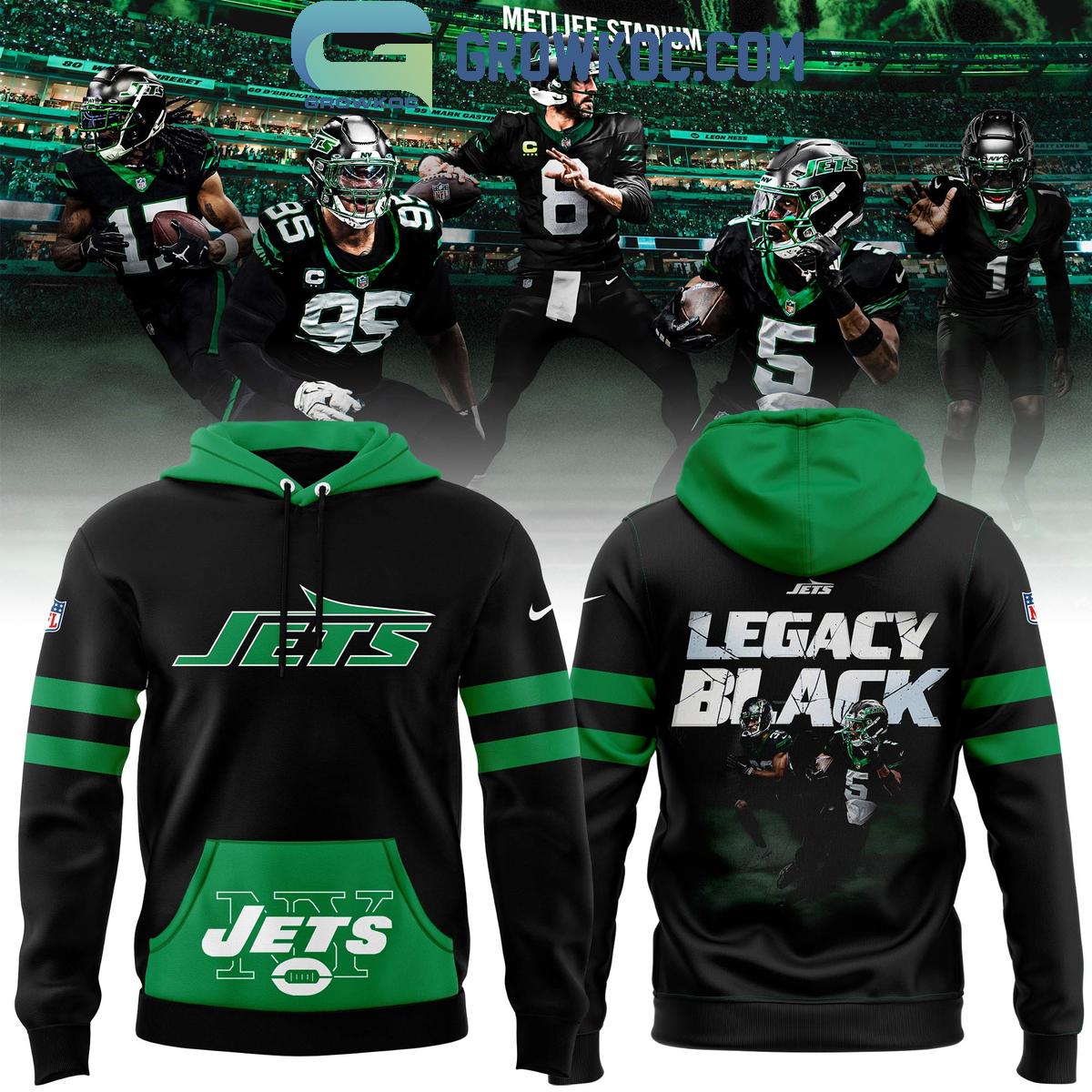 New York Jets Style 2024 Jets Legacy Black Hoodie T Shirt 1 2SbBN