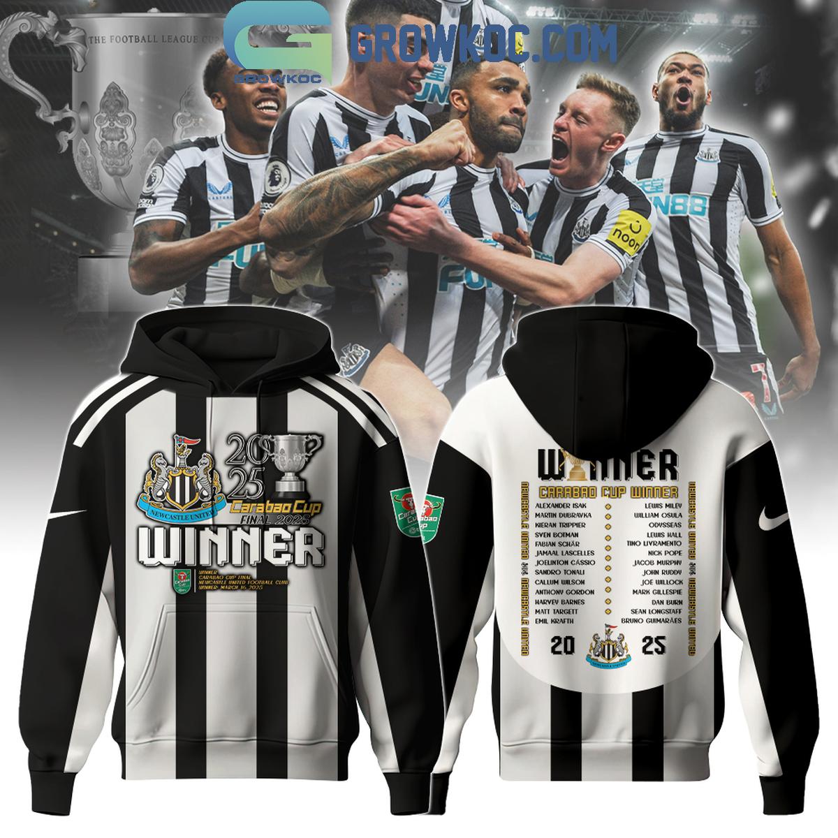 Newcastle United 2025 Carabao Cup Champions Hoodie T Shirt 1 dXP9h