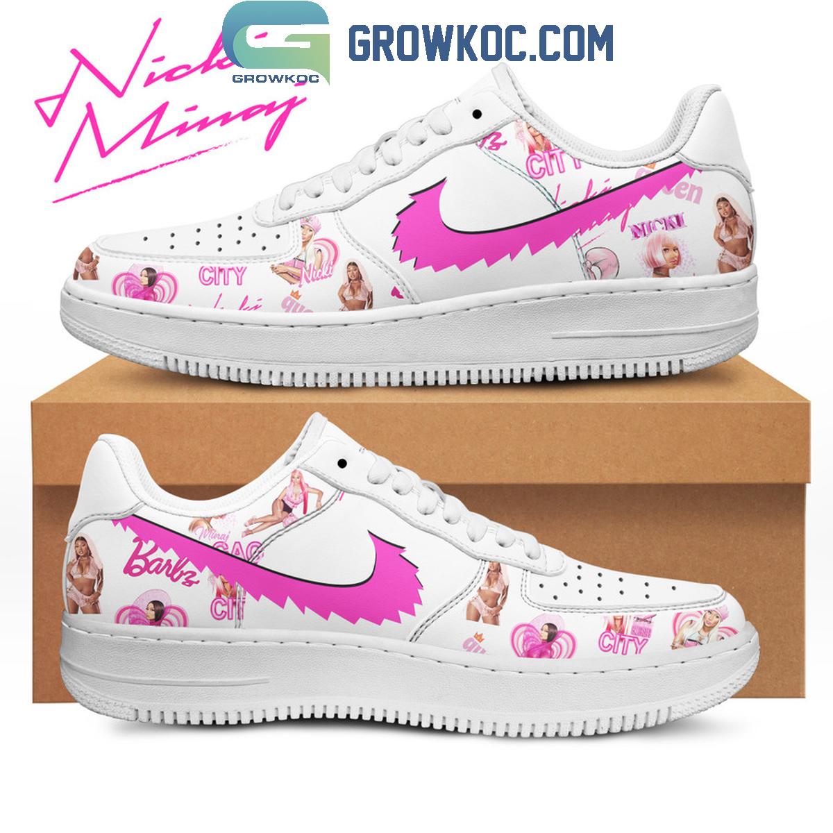 Nicki Minaj Pink Friday White Design Air Force 1 Shoes 1 2N6GU