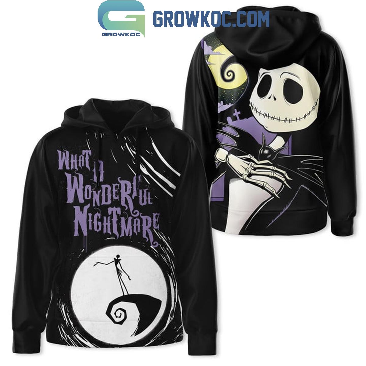 Nightmare Before Christmas What A Wonderful Nightmare Hoodie T Shirt 1 xZ8SY