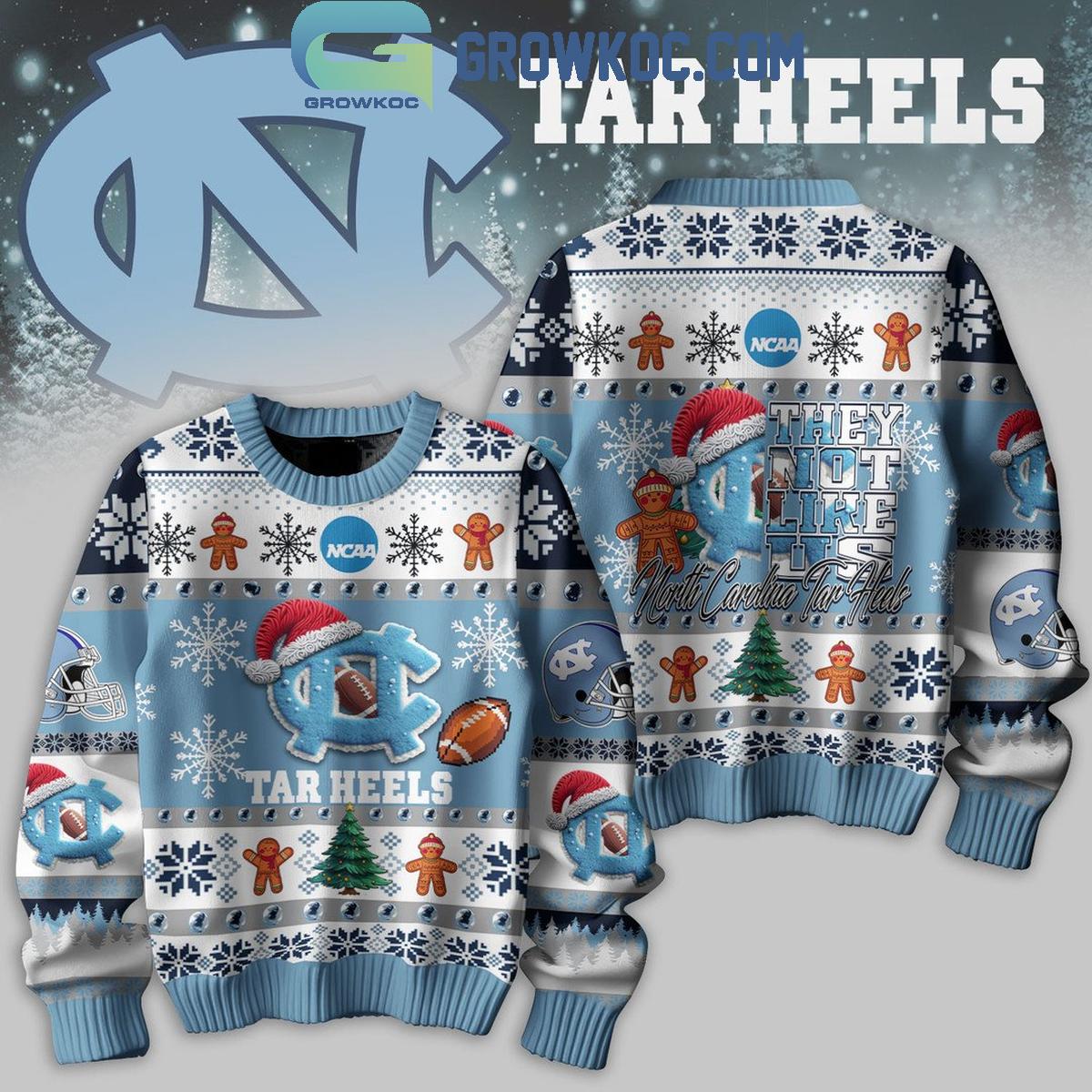 North Carolina Tar Heels Christmas They Not Like Us Tar Heels Ugly Sweater 1 yzjAf