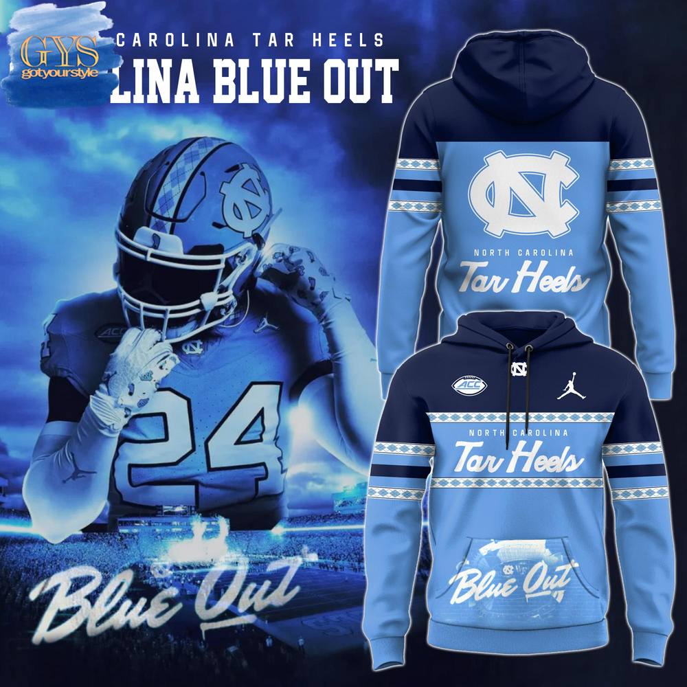 North Carolina Tar Heels NCAA 2024 Blue Out Limited Edition Hoodie 1