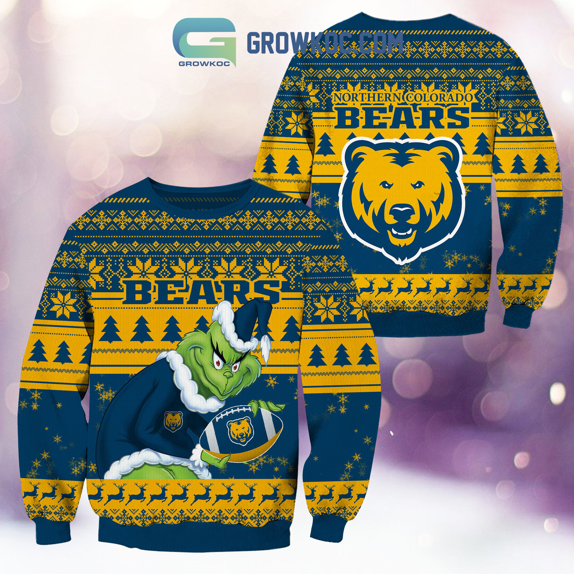 Northern Colorado Bears Grinch NCAA Christmas Ugly Sweate2B1 1cOu3