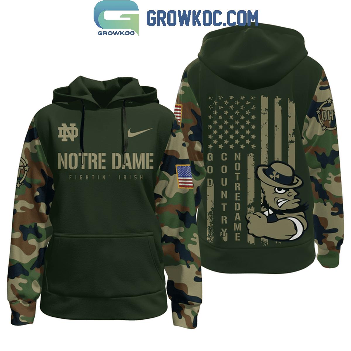 Notre Dame Fighting Irish Soldier Fight For American Freedom Hoodie T Shirt 1 4wsqs