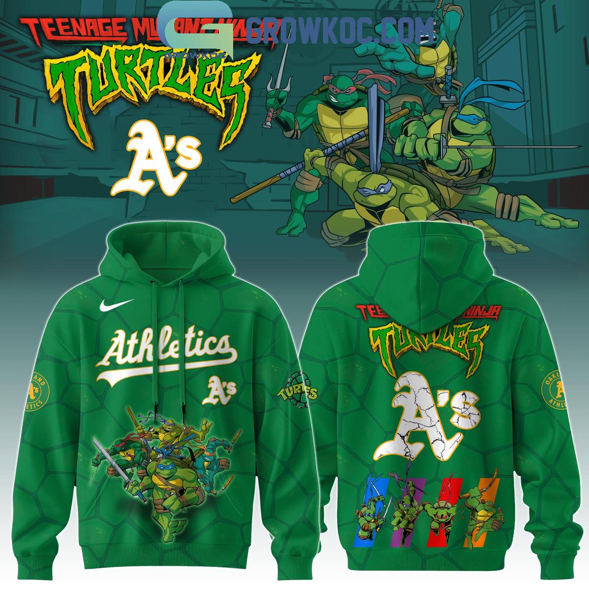 Oakland Athletics MLB Ninja Turtles 2025 Special Hoodie T Shirt 1 PrKQp