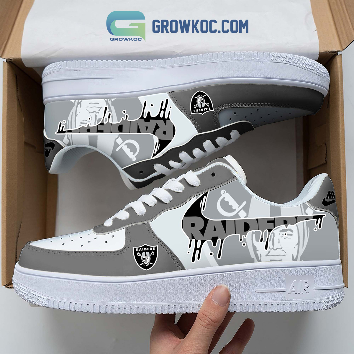Oakland Raiders Team Logo Fan Air Force 1 Shoes2B1 IaoAH