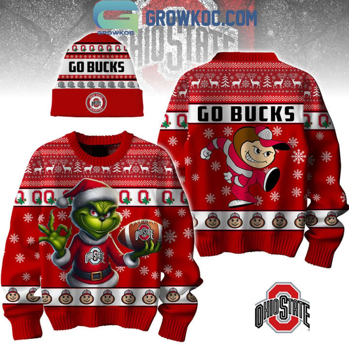 Ohio State Buckeyes Christmas Go Bucks 2024 Ugly Sweater 1 20VHN