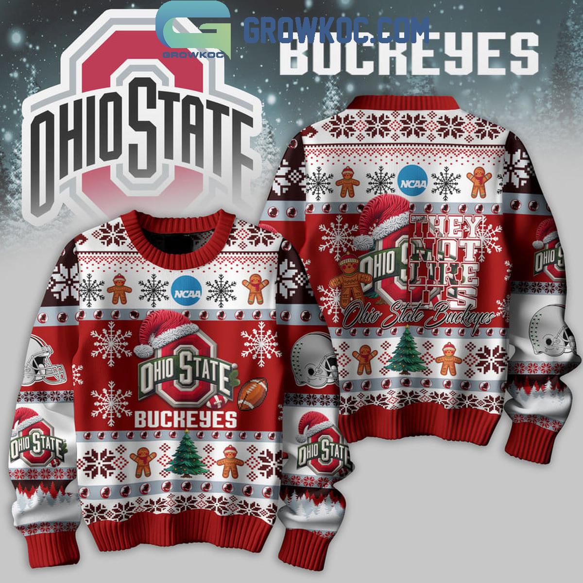 Ohio State Buckeyes Football They Not Like Us Christmas Ugly Sweater 1 R0L5c