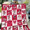 Ohio State Buckeyes NCAA Mickey Disney Fleece Blanket Quilt2B1 VlsNH