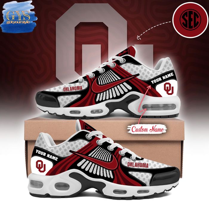 Oklahoma Sooners Custom Name Air Max Plus Sneakers 1