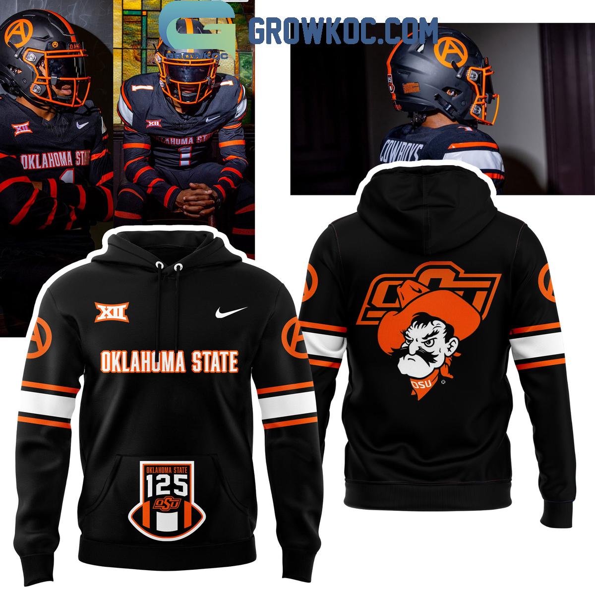 Oklahoma State Cowboys Football 125th Anniversary Throwback Hoodie T Shirt 1 Nr0D9