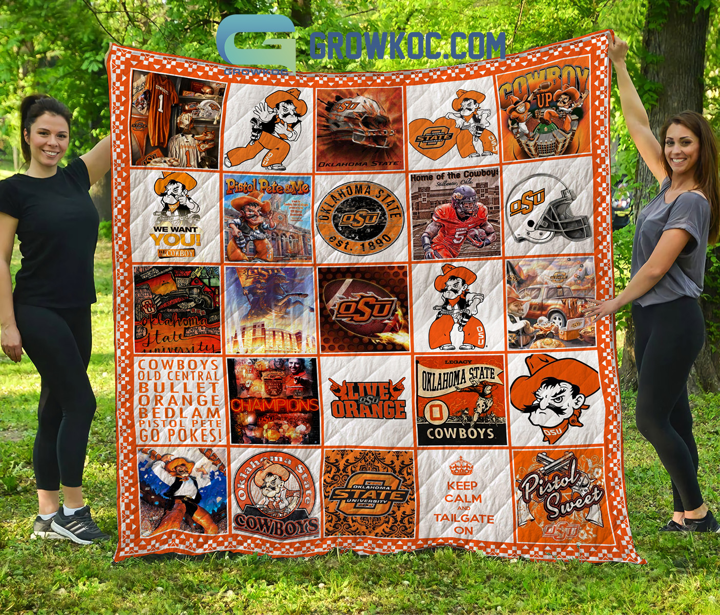 Oklahoma State Cowboys NCAA Collection Design Fleece Blanket Quilt2B1 sBC2T