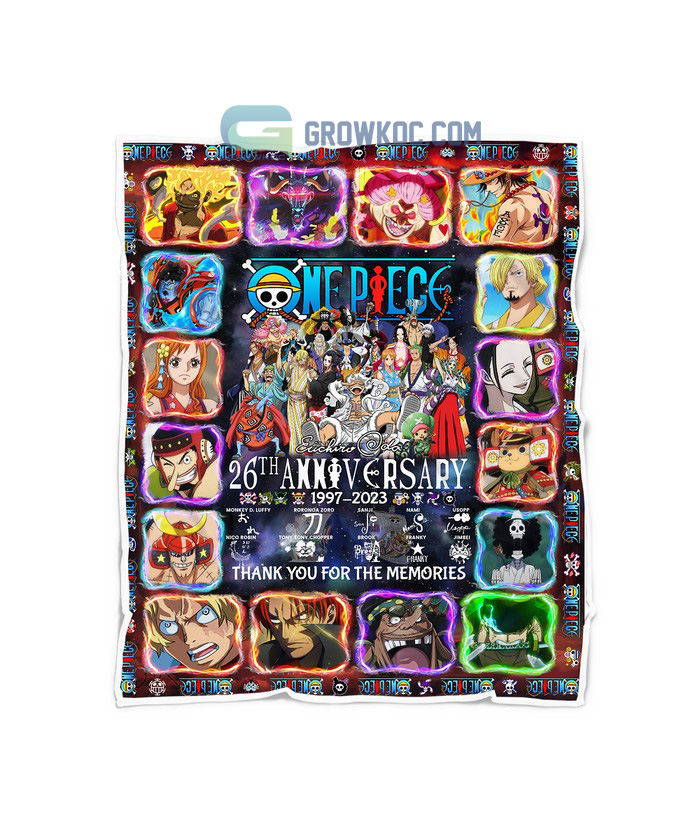 One Piece Thank You For The Memories 26 Years 2023 Fleece Blanket Quilt2B1 lfIuM