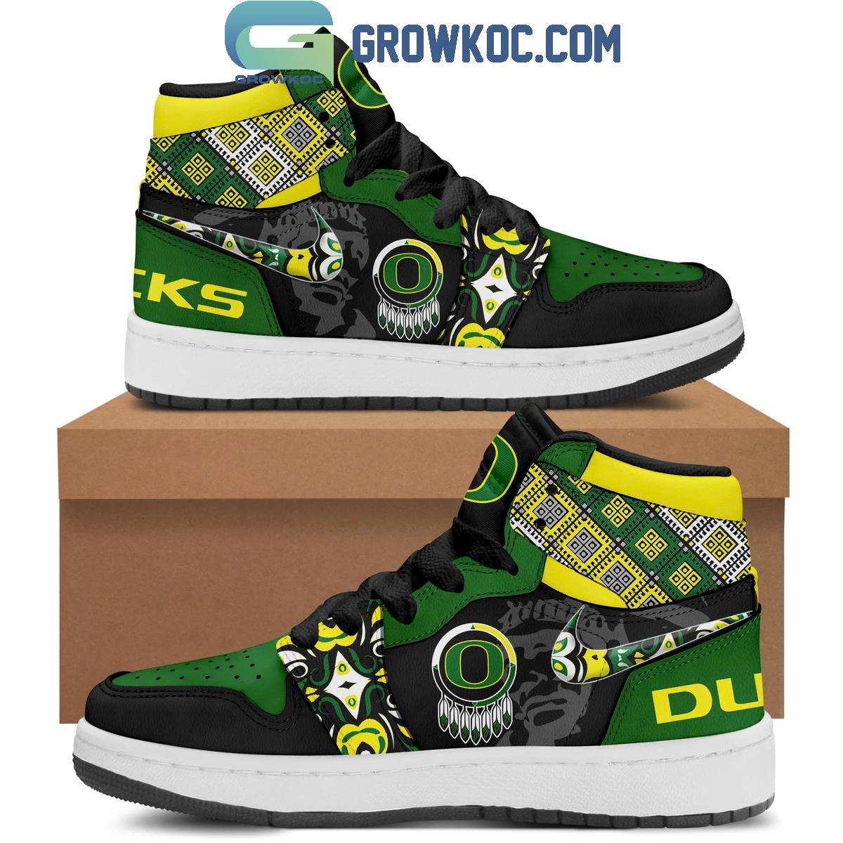 Oregon Ducks 2024 Native American Heritage Month Air Jordan 1 Shoes 1 KJ69k