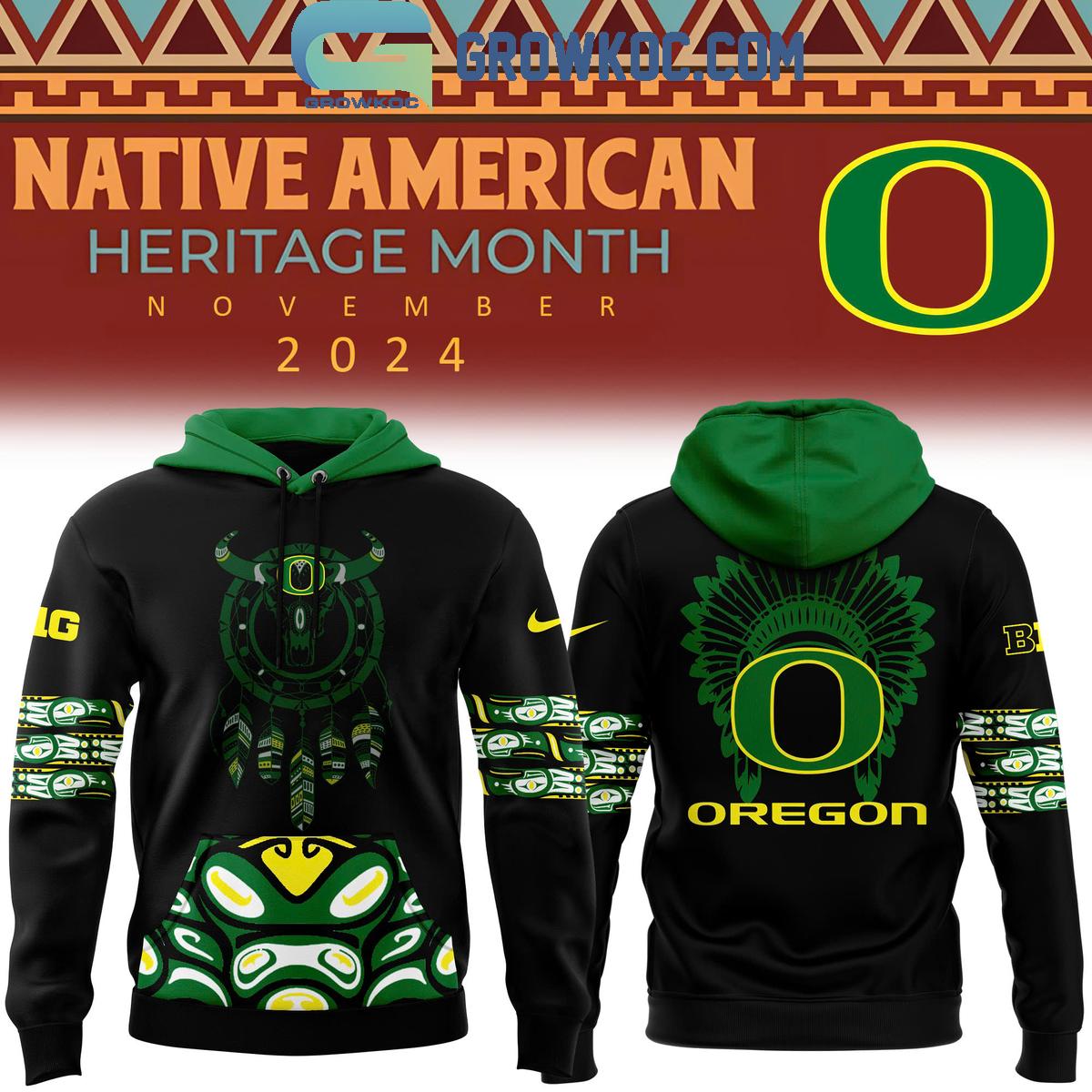Oregon Ducks 2024 Native American Heritage Month In November Hoodie T Shirt 1 3WQ26
