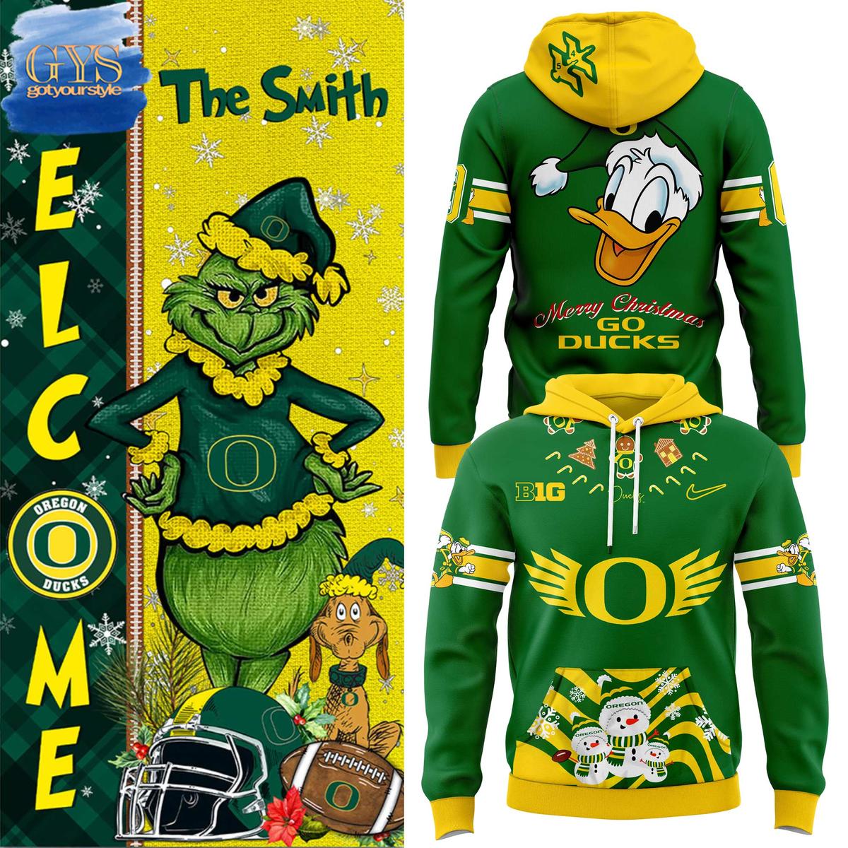 Oregon Ducks Merry Christmas 2024 Limited Edition Hoodie 1