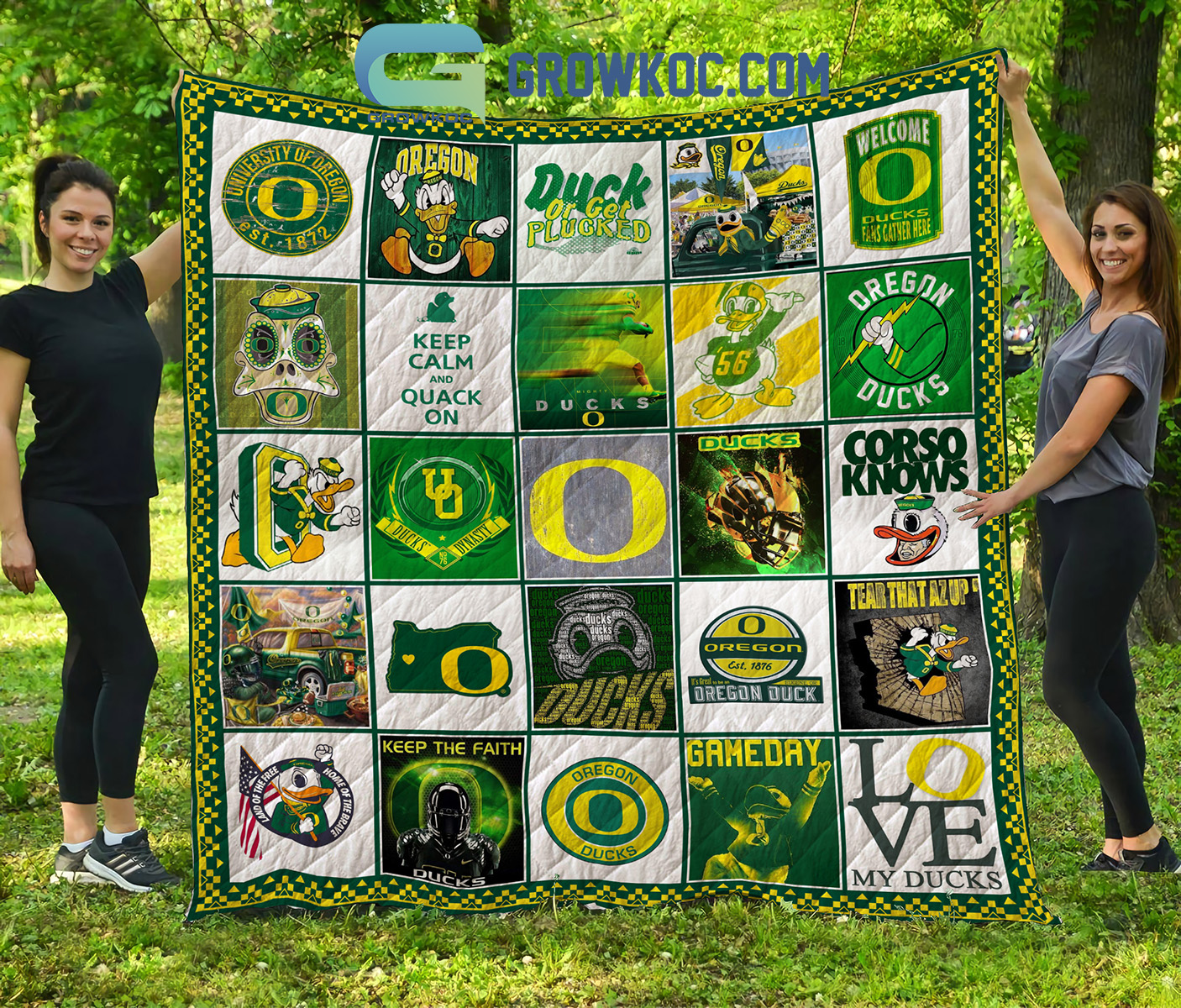 Oregon Ducks NCAA Collection Design Fleece Blanket Quilt2B1 dDAn9