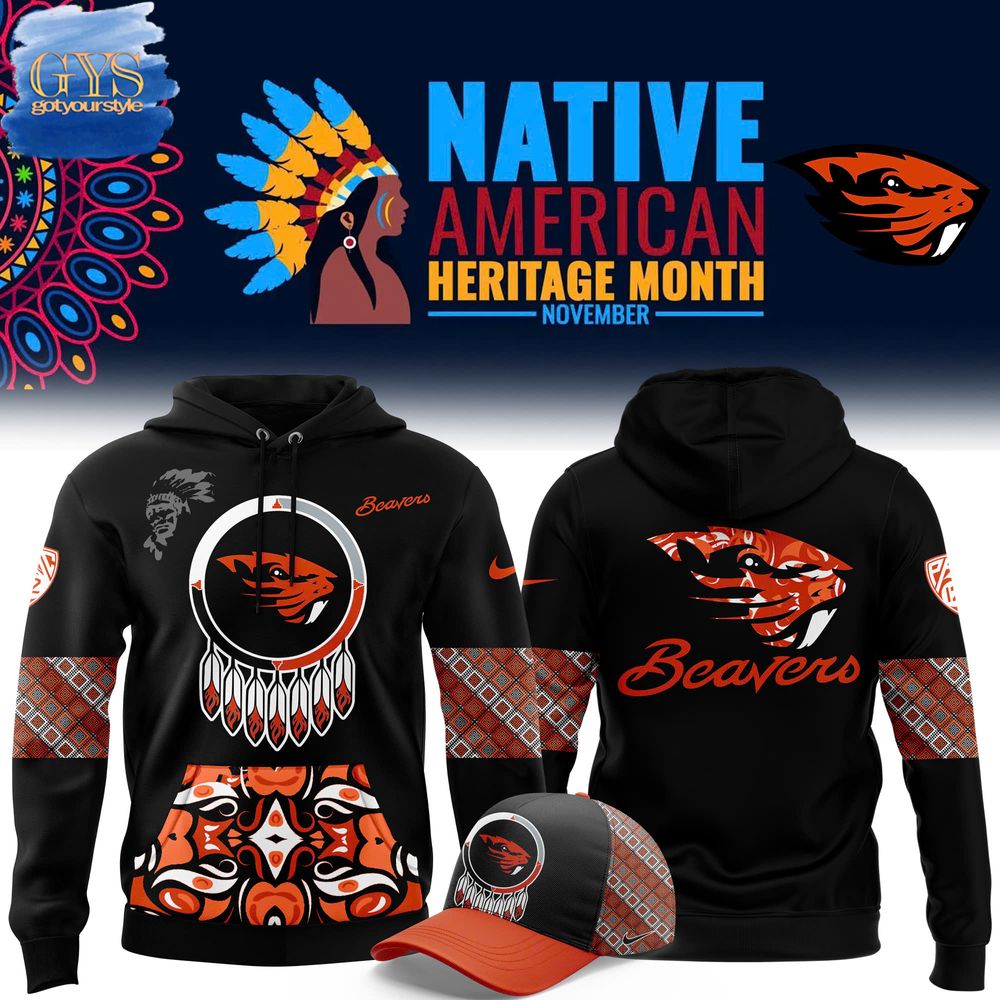 Oregon State Beavers 2024 Native American Heritage Month Limited Edition Hoodie 1
