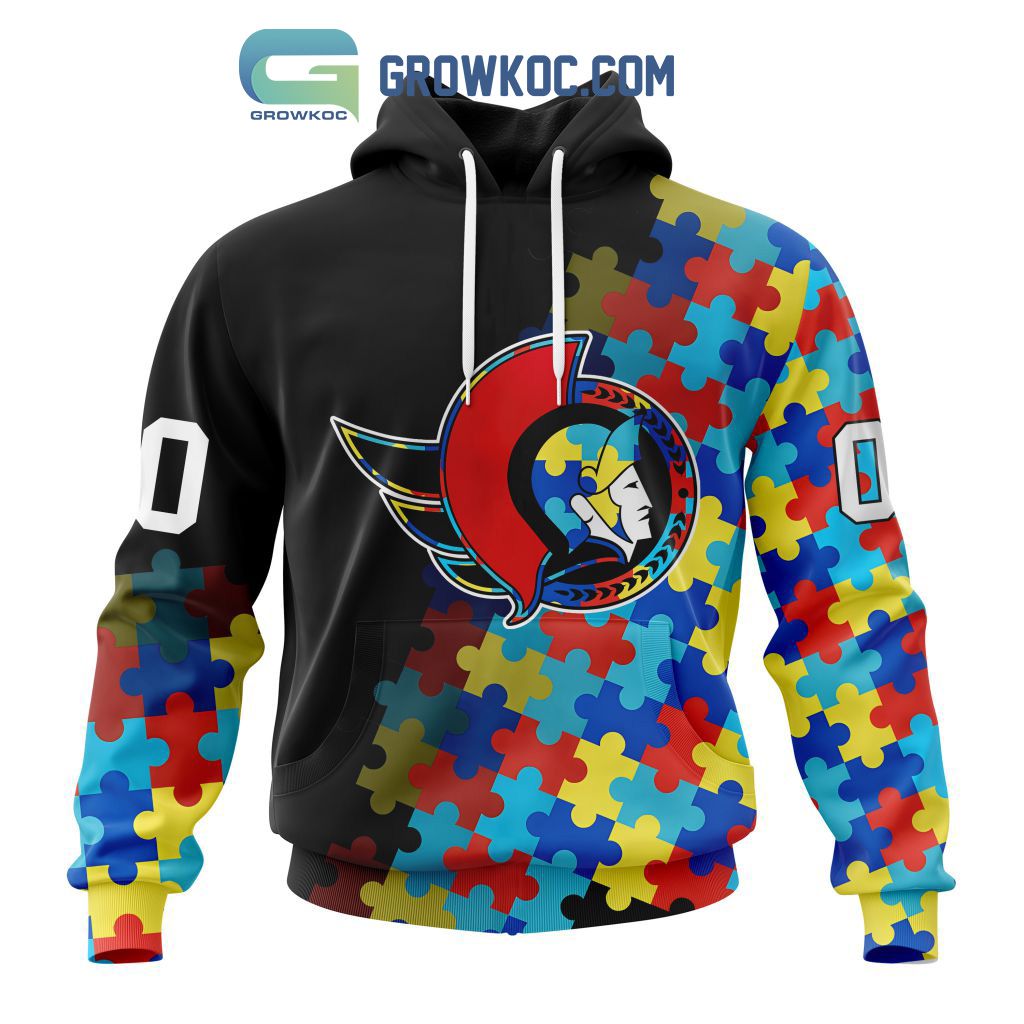 Ottawa Senators Puzzle Design Autism Awareness Personalized Hoodie Shirts2B1 ZPcjP