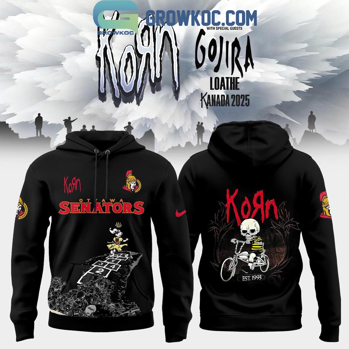 Ottawa Senators x Korn Kanada Tour 2025 Hoodie Shirt 1 PLqiw