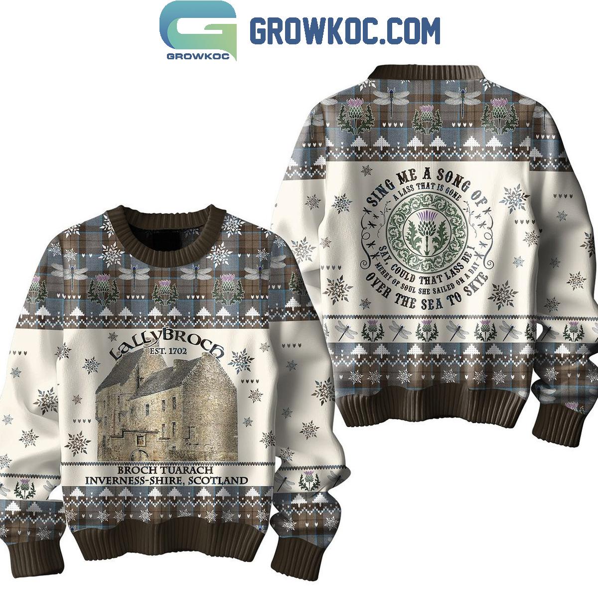 Outlanders Lallybroch Broch Tuanrach Inverness shire Scotland Ugly Sweater 1 szCMZ