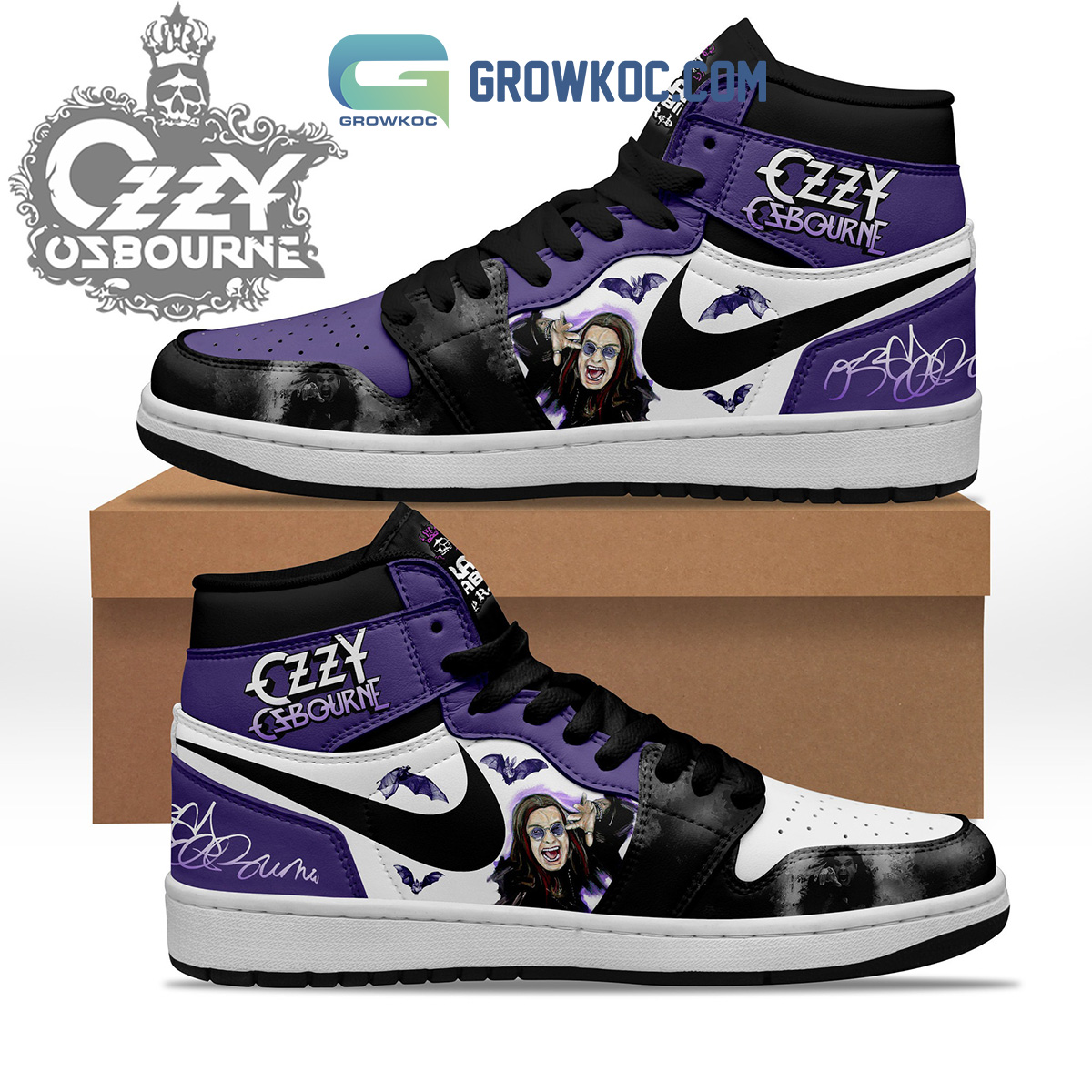 Ozzy Osbourne Music Fan Air Jordan 1 Shoe2B1 eMyBJ